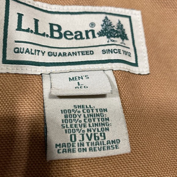L.L. Bean Canvas Lined Field Jacket 0JV69 Men's Size Large - Picture 6 of 11